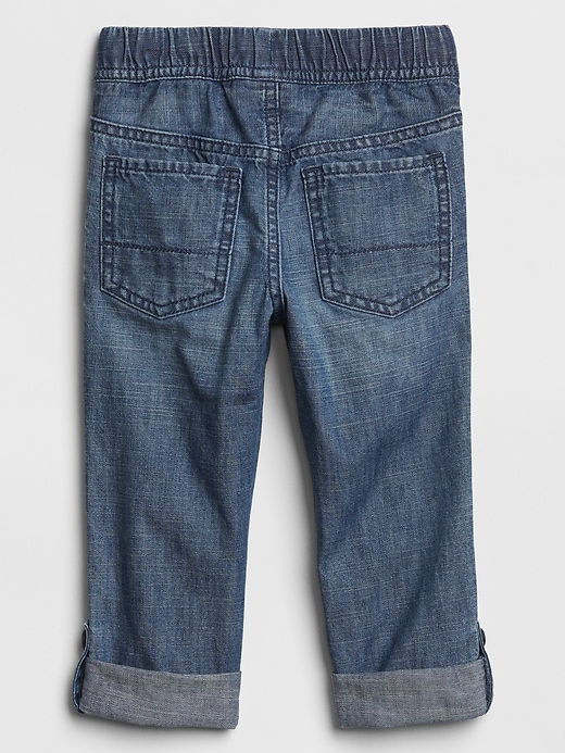 Image number 2 showing, Toddler Pull-On Roll-Up Jeans