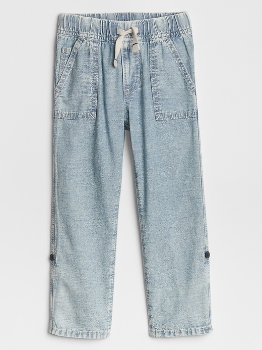 Image number 3 showing, Toddler Chambray Pull-On Pants in Slim Fit
