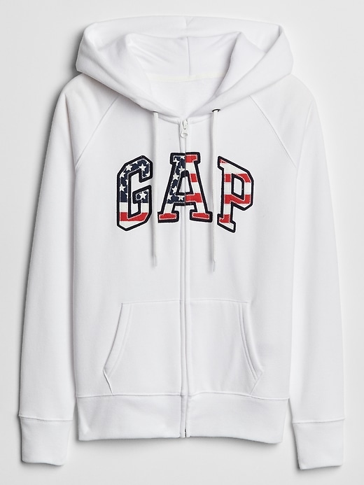Image number 3 showing, Flag Gap Logo Zip Hoodie In Fleece
