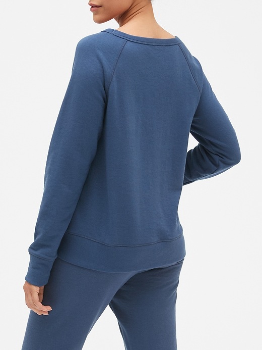Image number 2 showing, Chest-Stripe Gap Logo Graphic Pullover Sweatshirt In French Terry