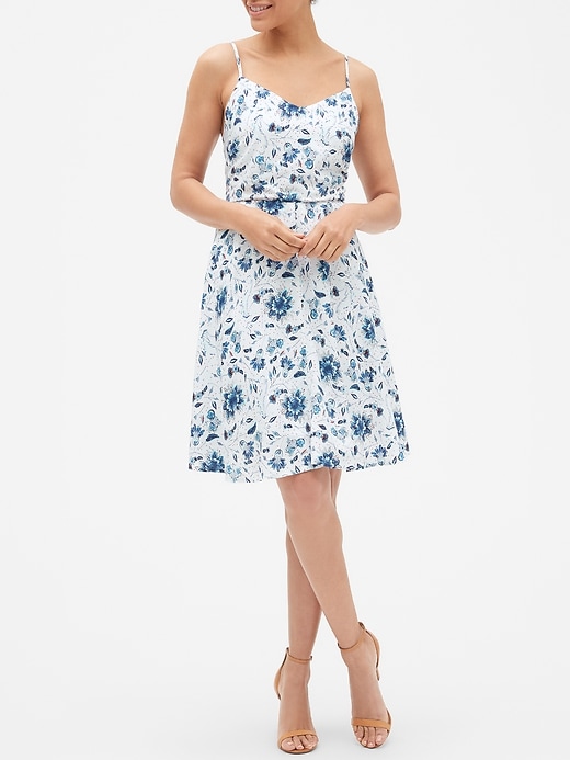 Print Fit & Flare Cami Dress | Gap Factory Print Fit & Flare Cami Dress | Gap Factory