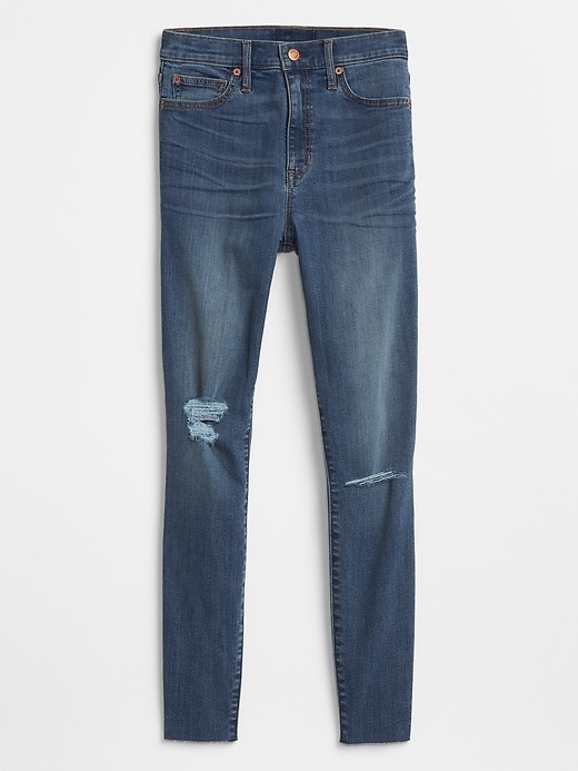 Image number 3 showing, High Rise Destructed Legging Skimmer Jeans