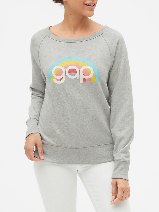 Image number 1 showing, Rainbow Gap Logo Pullover Sweatshirt In French Terry