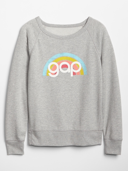 Image number 3 showing, Rainbow Gap Logo Pullover Sweatshirt In French Terry