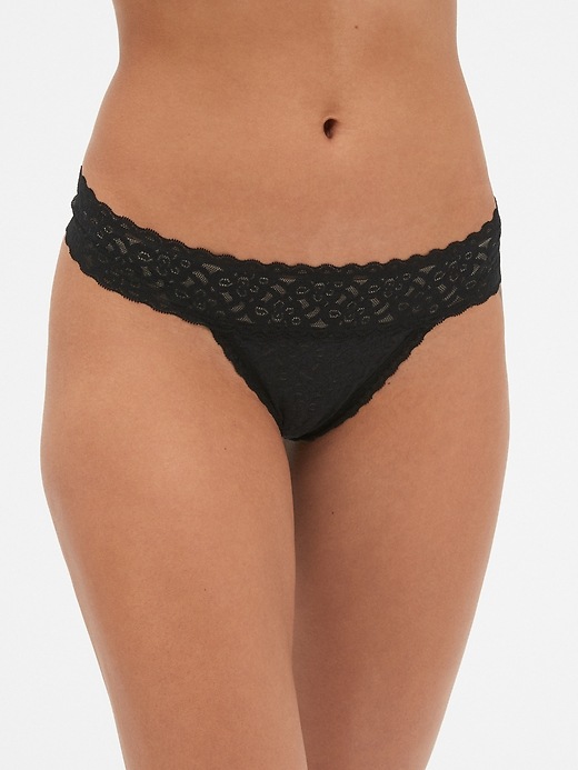 Image number 2 showing, Lace Thong (3-Pack)