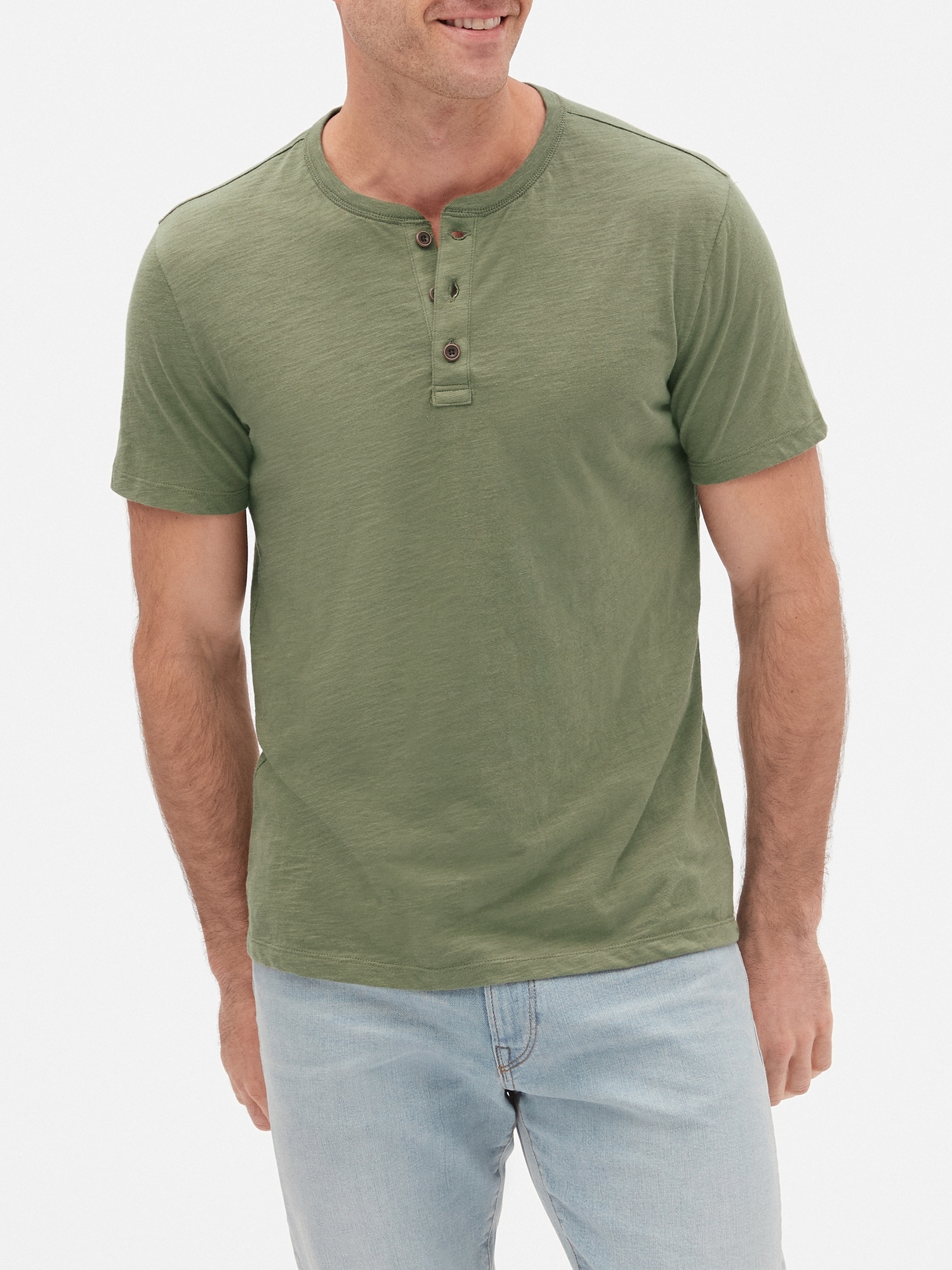 Short Sleeve Henley T-Shirt | Gap Factory