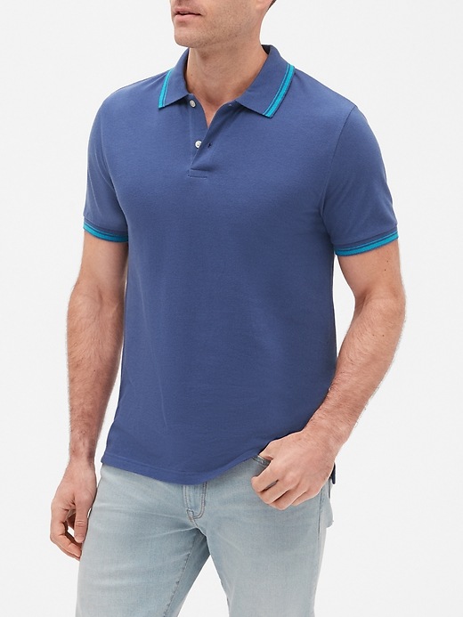 Image number 6 showing, Tipped Pique Polo