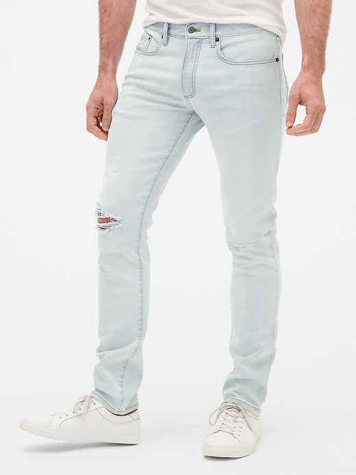 Image number 1 showing, Wearlight Distressed Skinny Jeans with GapFlex