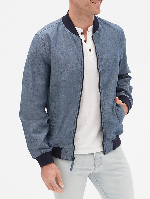 Chambray bomber jacket 2025