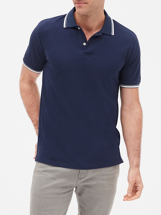 Image number 5 showing, Tipped Pique Polo