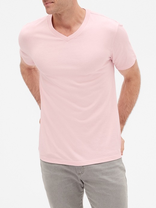 View large product image 1 of 1. Short Sleeve V-Neck T-Shirt