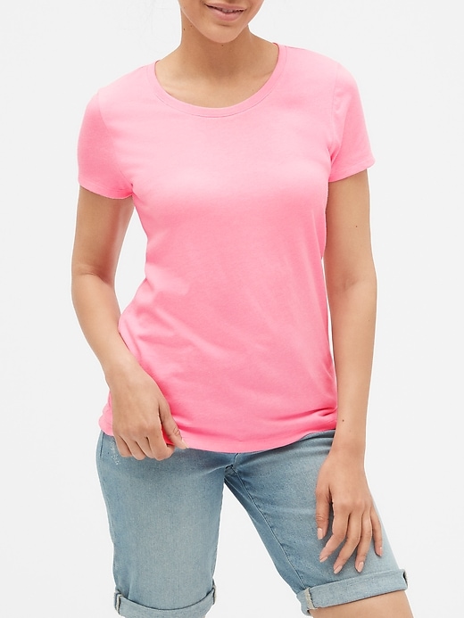 Image number 1 showing, Favorite Crewneck T-Shirt in Cotton-Modal
