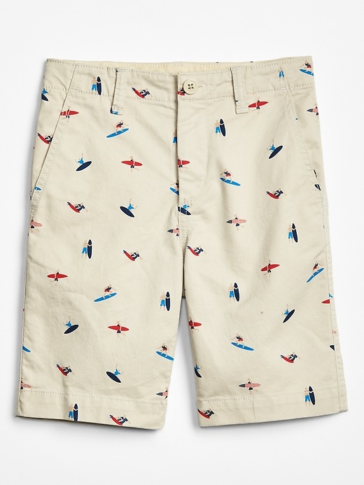 Image number 9 showing, Kids Flat Front Shorts in Twill