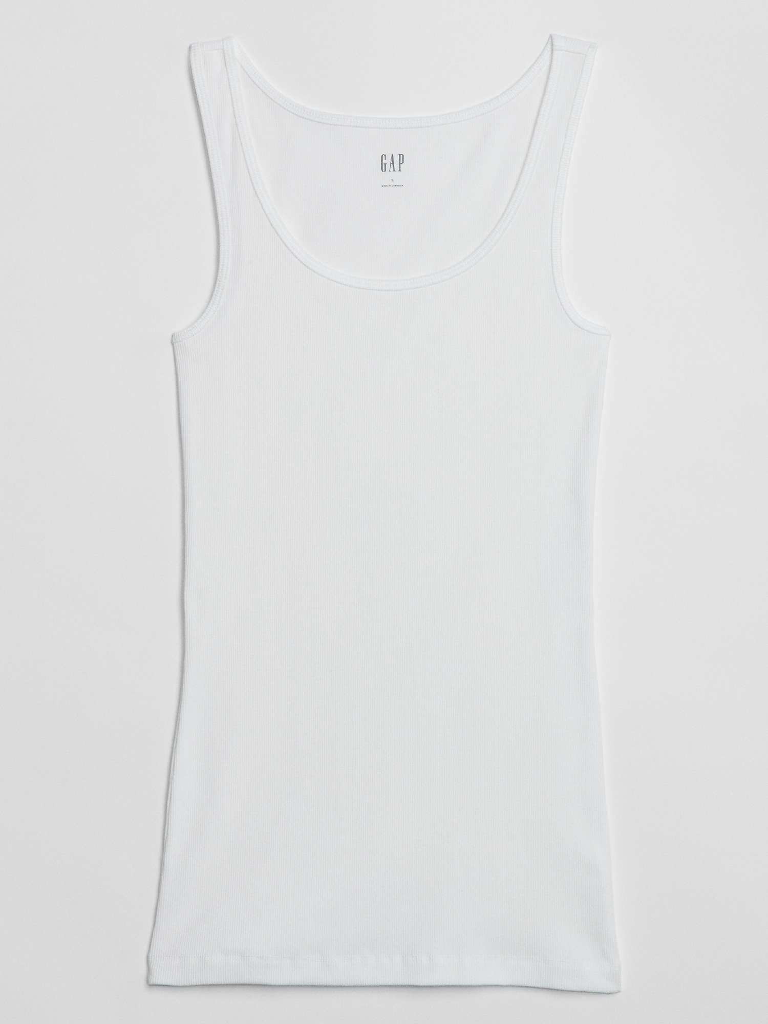 ribbed white tank top
