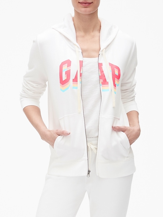Image number 1 showing, Gap Logo Full-Zip Hoodie In French Terry