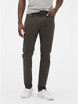 slim twill joggers with gapflex