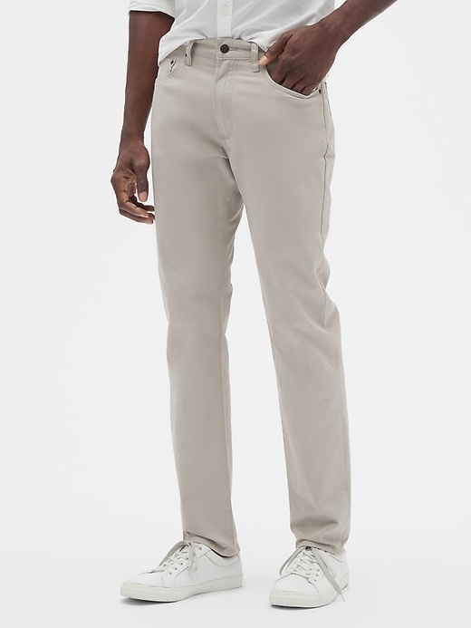 Image number 1 showing, GapFlex Twill Pants in Slim Stretch