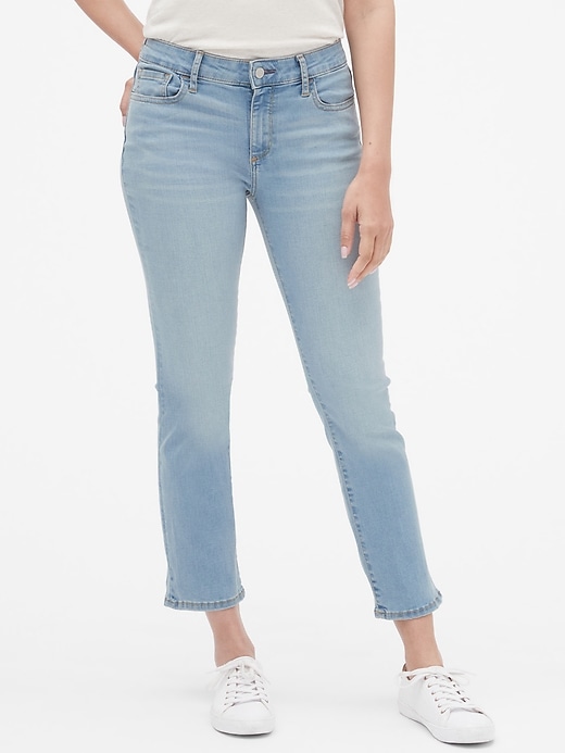 Image number 1 showing, Mid Rise Crop Kick Jeans