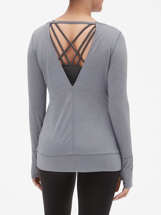 Gapfit Open Back Long Sleeve T Shirt Gap Factory Gapfit Open Back Long Sleeve T Shirt Gap Factory