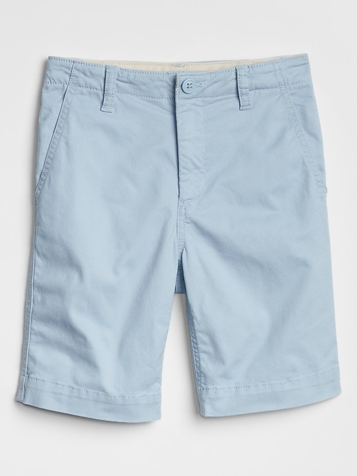 Image number 6 showing, Kids Flat Front Shorts in Twill