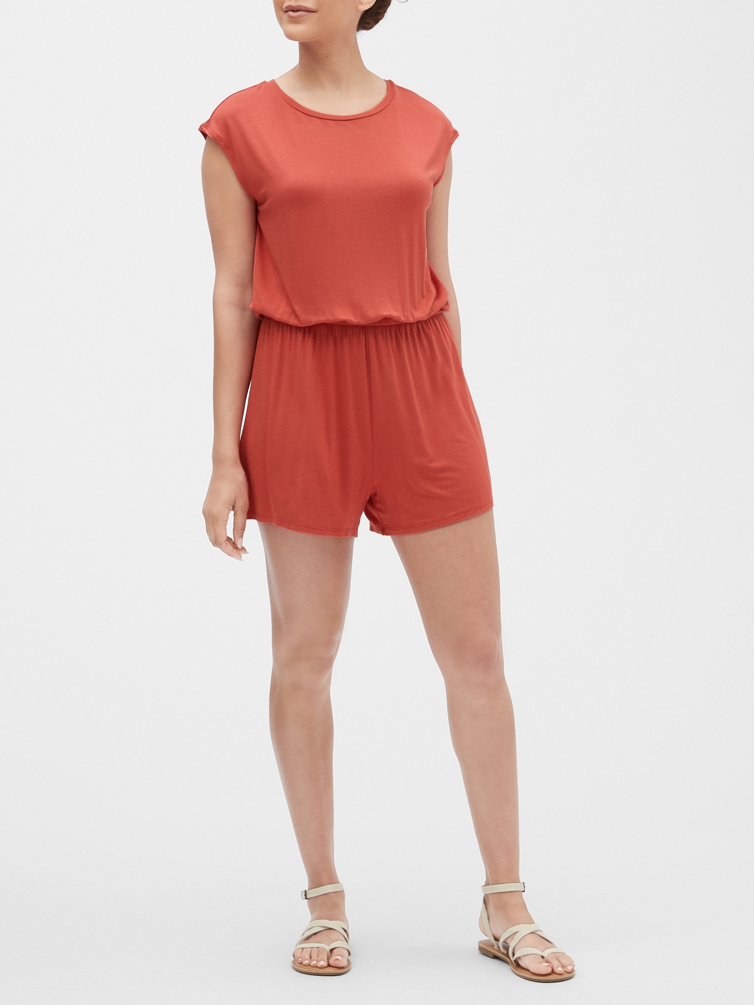 Pleat Romper in Jersey | Gap Factory