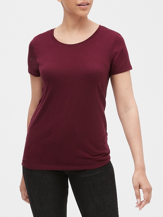 Image number 3 showing, Favorite Crewneck T-Shirt in Cotton-Modal