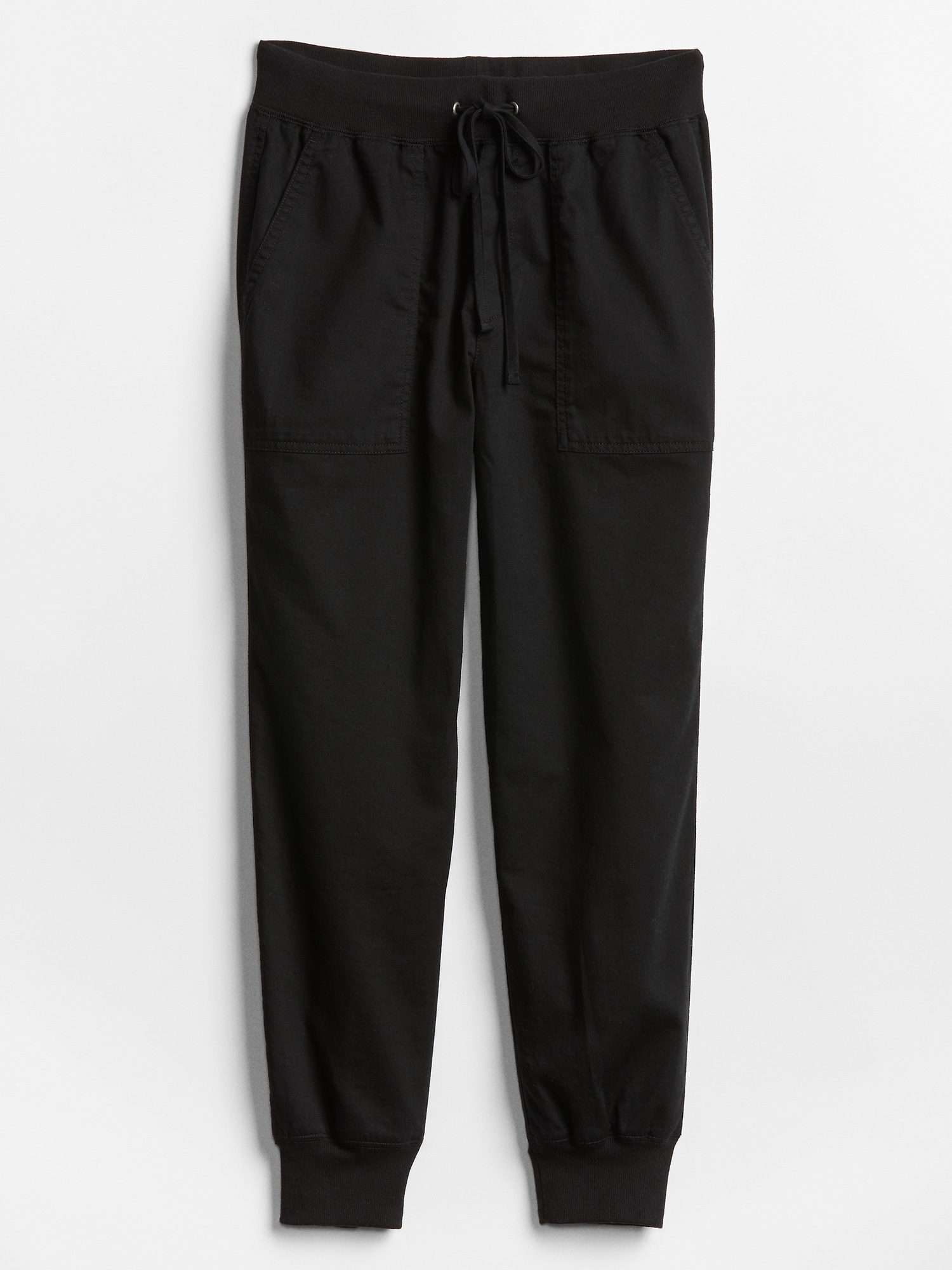 drawstring joggers in twill