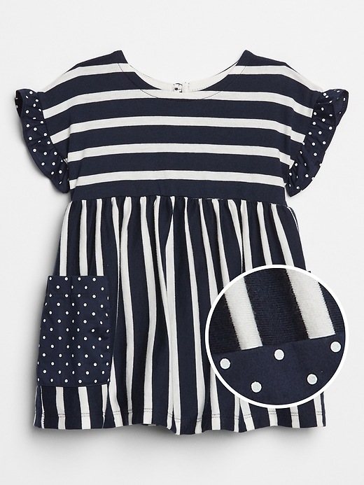 View large product image 1 of 2. Baby Ruffle-Sleeve Dress