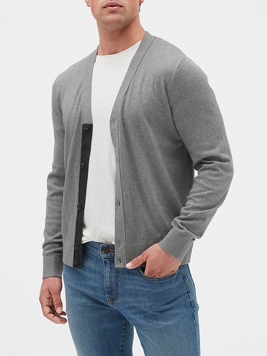 Image number 1 showing, V-Neck Cardigan Sweater