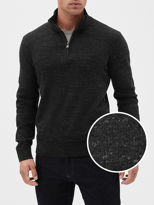 Image number 6 showing, Quarter-Zip Mockneck Sweater