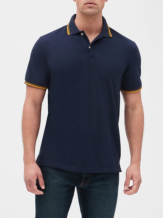 Image number 3 showing, Tipped Pique Polo