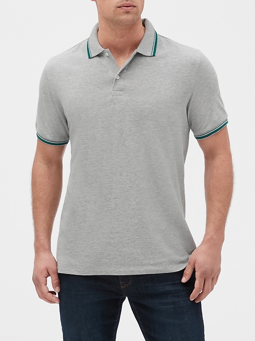 Image number 4 showing, Tipped Pique Polo