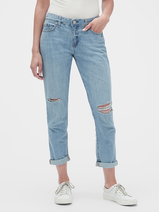 Image number 1 showing, Mid Rise Sexy Boyfriend Jeans