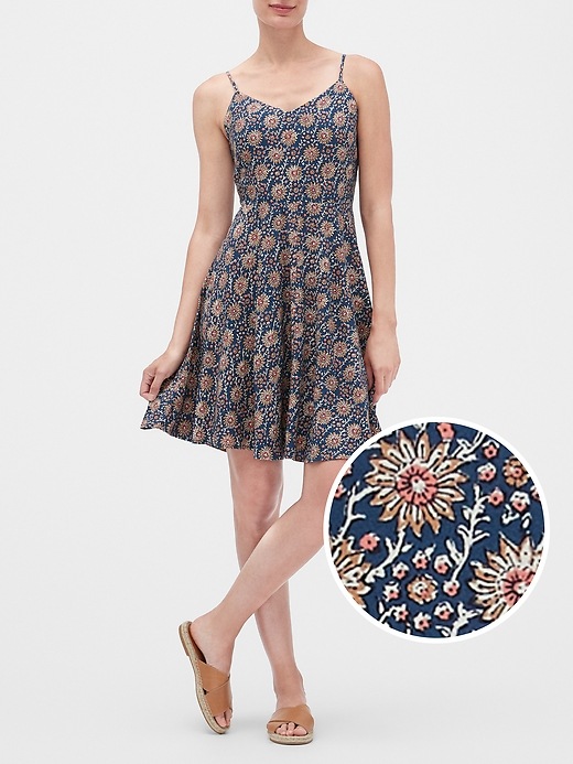 green emerald velvet dress Floral Print Cami Dress with Side Slit Purple White Flowers with Yellow Background / 2XL