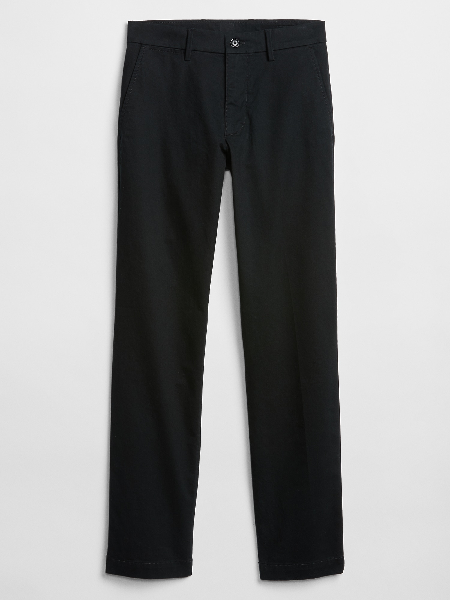 Gap Factory Men's Gapflex Essential Khakis in Straight Fit with Washwell True Black Size 36W