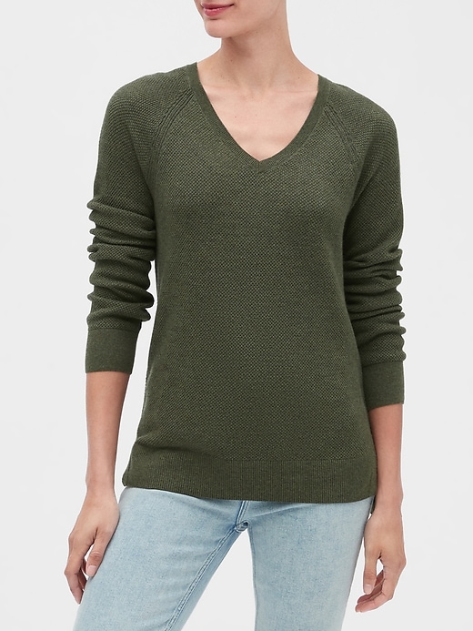 View large product image 1 of 1. V-Neck Pullover Sweater