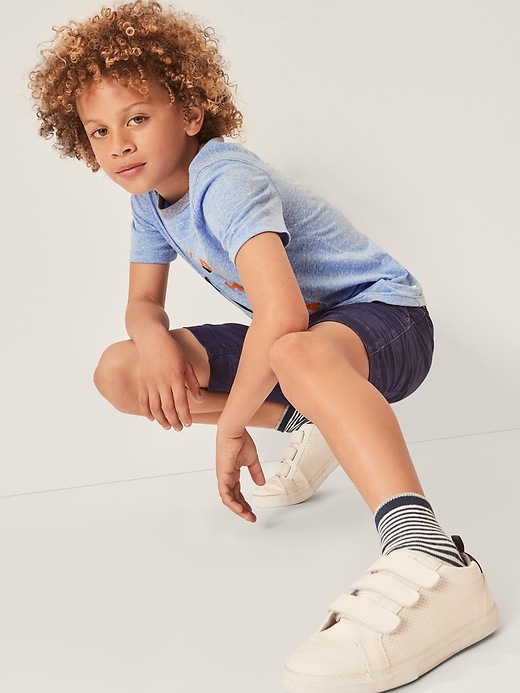 Image number 8 showing, Kids Flat Front Shorts in Twill