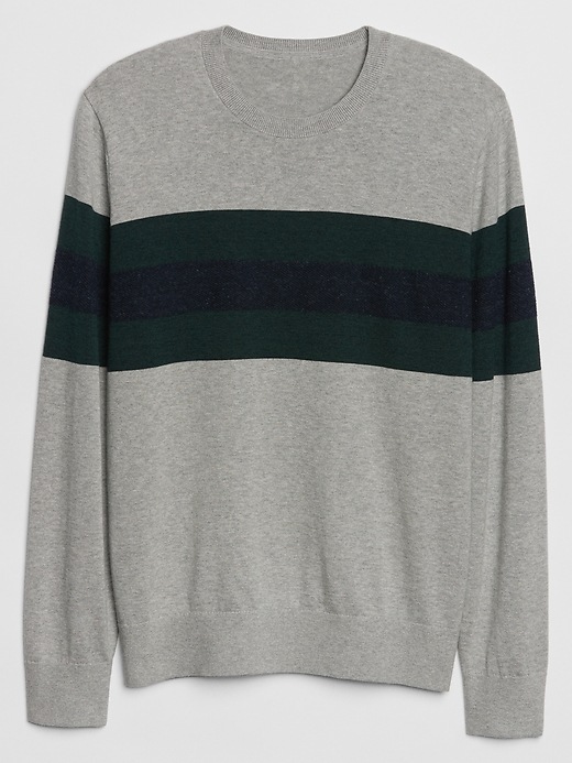 Image number 3 showing, Chest Stripe Crewneck Sweater