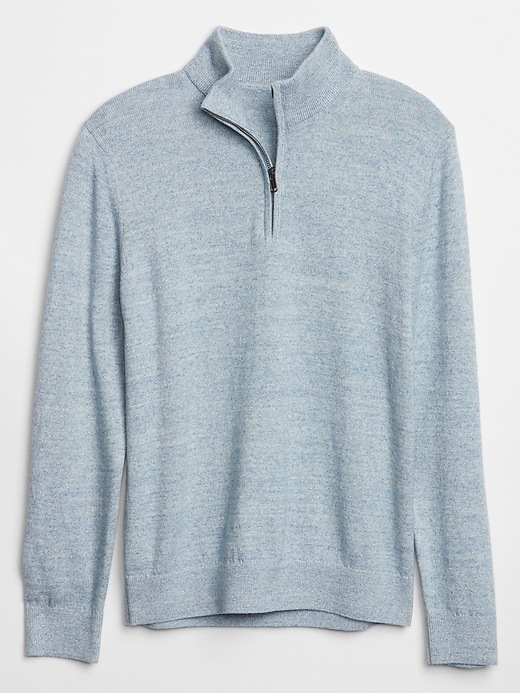 Image number 3 showing, Quarter-Zip Mockneck Sweater