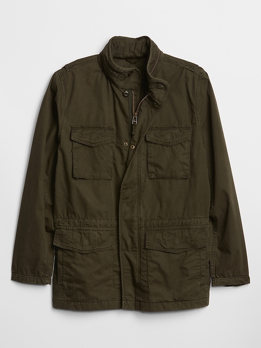Image number 3 showing, Military Jacket with Hidden Hood