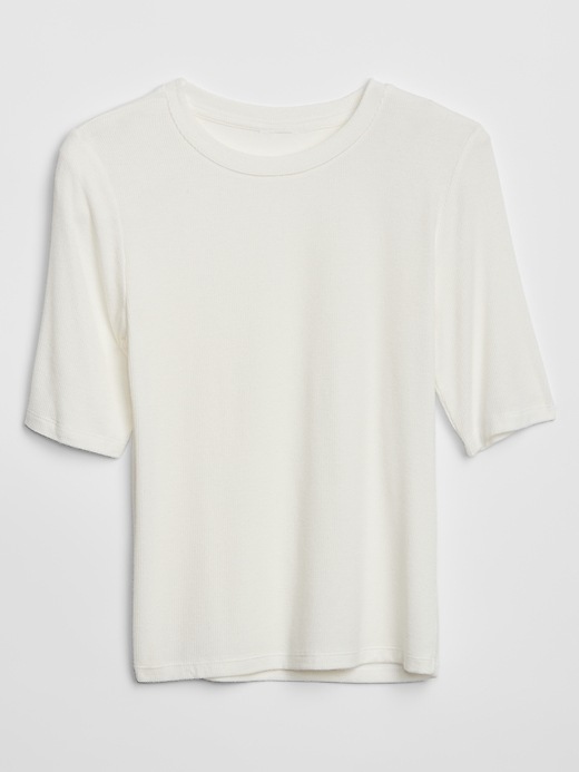 Image number 2 showing, Ribbed Elbow Sleeve Crewneck T-Shirt