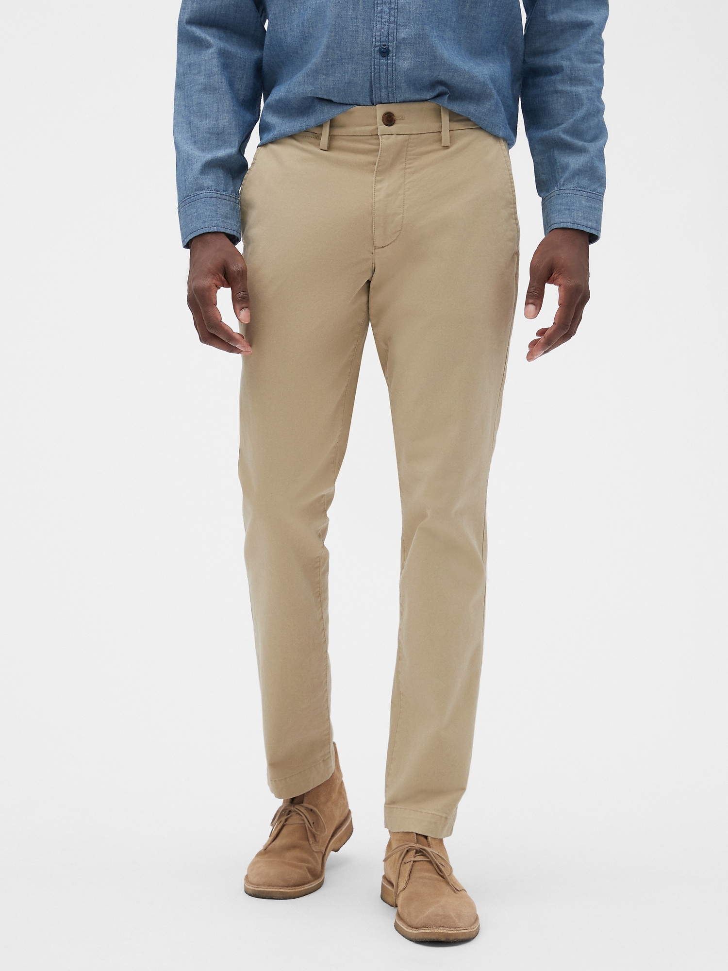 GapFlex Essential Khakis in Athletic Taper Fit with Washwell™ | Gap Factory