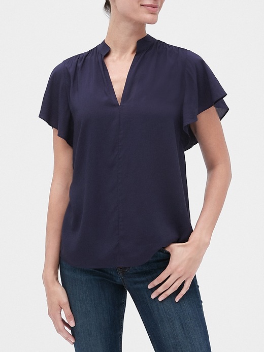 View large product image 1 of 1. Flutter Short Sleeve Top