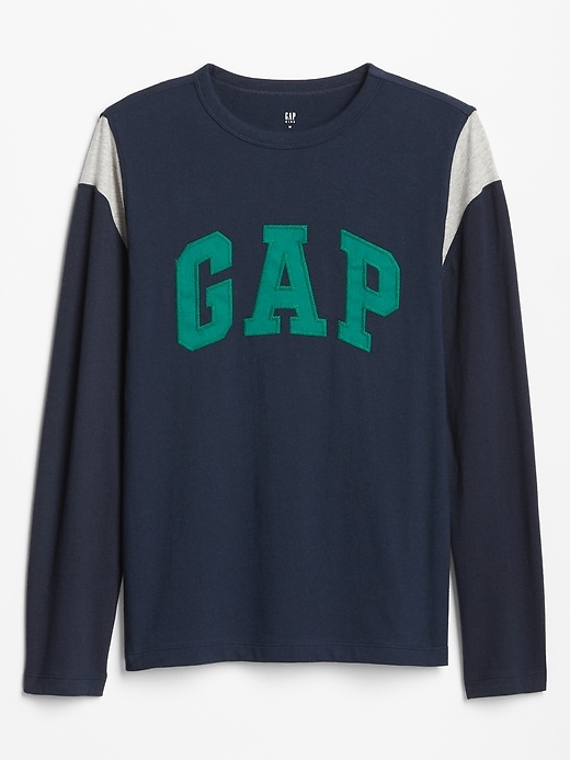 View large product image 1 of 1. Kids Gap Logo Long Sleeve T-Shirt