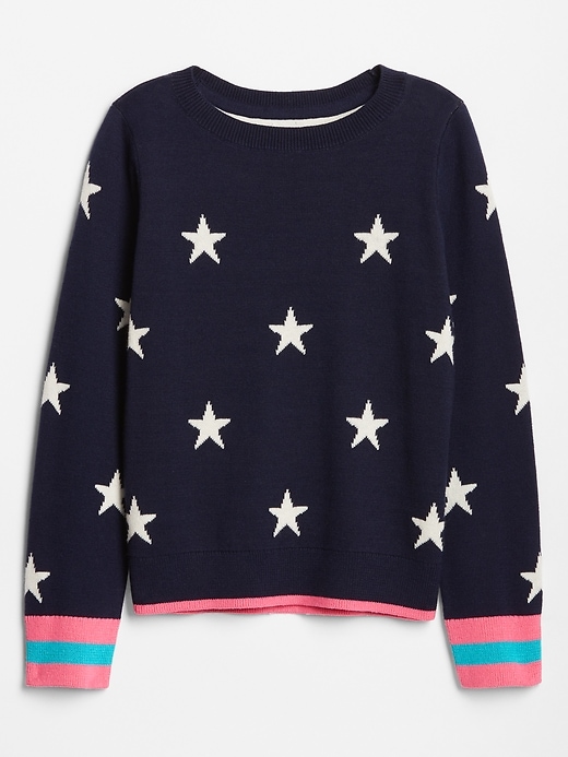View large product image 1 of 1. Kids Pattern Pullover Crewneck Sweater