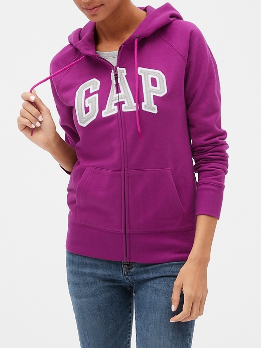Image number 8 showing, Gap Logo Zip Hoodie In Fleece