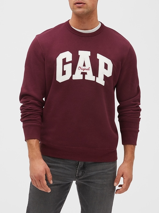 View large product image 1 of 1. Embroidered Gap Logo Crewneck Pullover