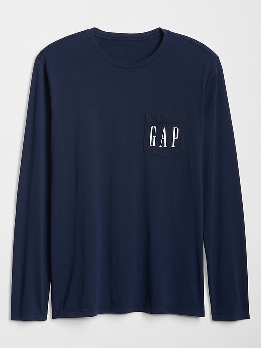 Image number 2 showing, Gap Logo Long Sleeve Pocket T-Shirt