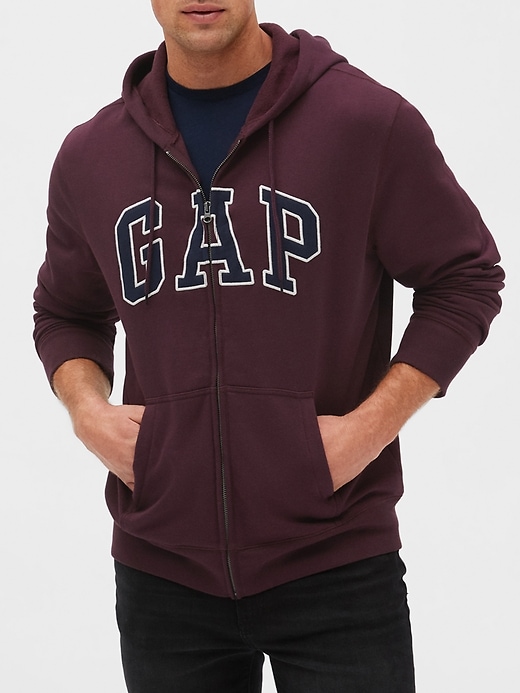 View large product image 1 of 1. Gap Logo Zip Hoodie