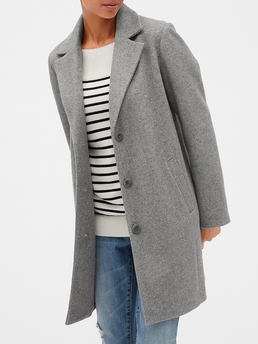 Image number 3 showing, Wool-Blend Coat